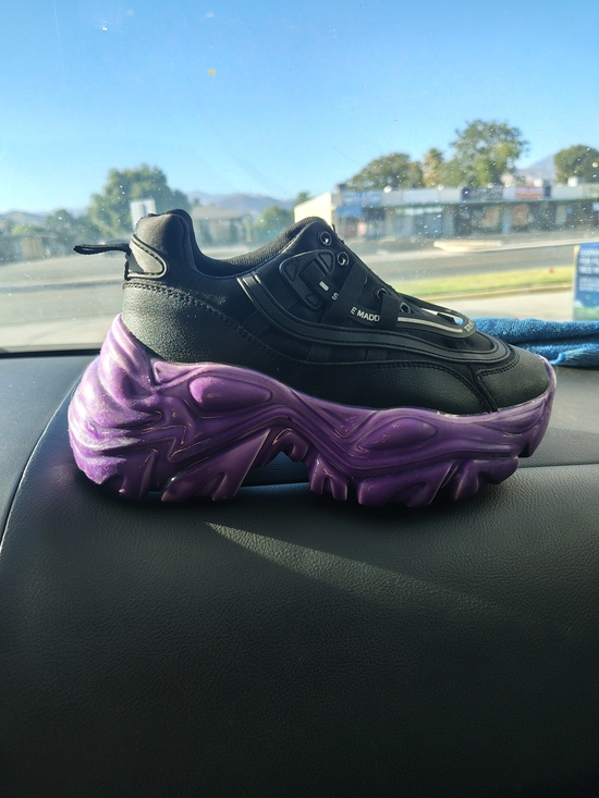 Steve Madden Shoes - Steve Madden Revel Women's Athletic Platform Sneaker Black/Purple